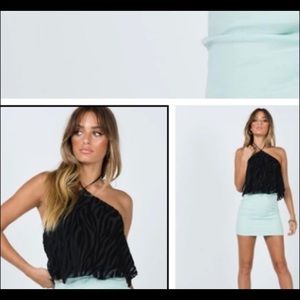 Iso princess Polly black halter neck top